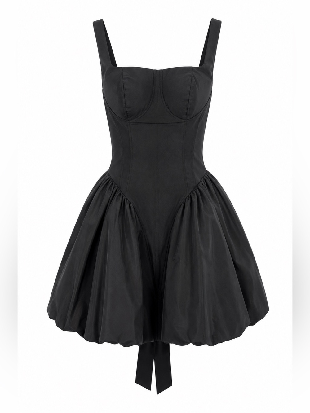 NWT Black Fit & Flare Mini Dress 6 Corset Balletcore Coquette Party